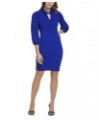 Twist-Mock-Neck Scuba-Crepe Sheath Dress Ultramarine $33.11 Dresses